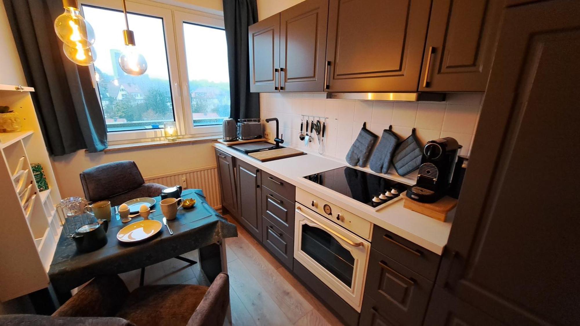 Das Kleine Penthouse Mit Kamin バート・ザクサ エクステリア 写真